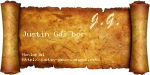 Justin Gábor névjegykártya