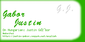 gabor justin business card